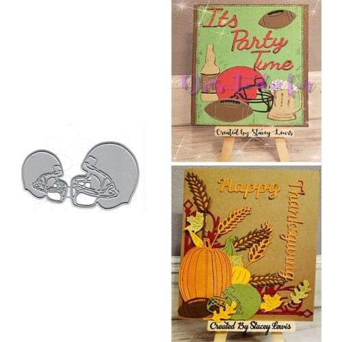 Rugby players helmet Metal Cutting Dies Cutting Mold Scrapbook Paper Craft Knife Mold Blade Knife Impact Protection Pads