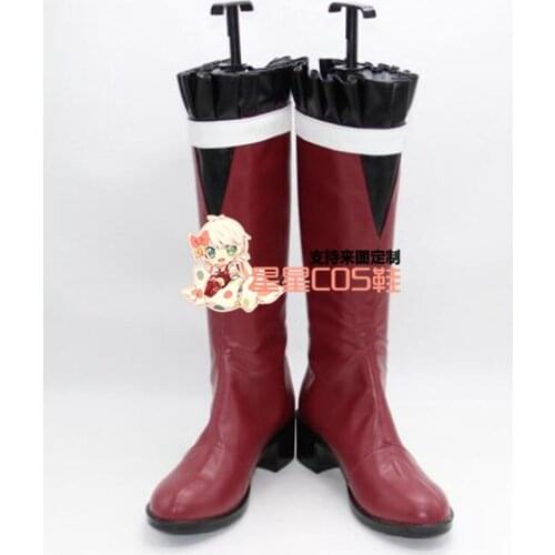 Diabolik Lovers Komori Yui Red Girls High Heel Halloween Cosplay Shoes Boots X002