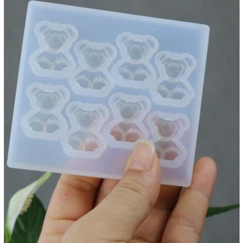 Silicone Little Bears Mold DIY Jewelry Making Pendant Aromatherapy Plaster Mould Epoxy Resin Handmade Art Crafts Tool