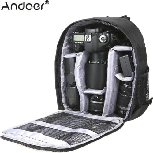 Andoer DSLR Camera Bag Camera Video Backpack Water-resistant Multi-functional Breathable Camera Bags with tripod Outdoor