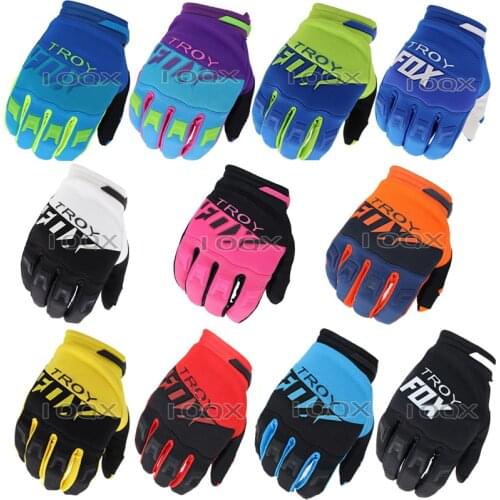 11 Color Motocross Racing Moto Guantes Troy Fox Air Mesh Cycling Gloves Mountain Bicycle Offroad Enduro Luvas Mens