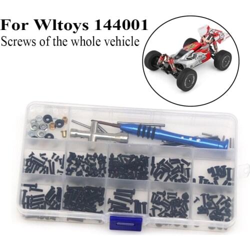 Screws Of The Whole Car Tool Kit Swing Arm Latch Flange Sleeve with Box For WLtoys 144001 1/14 Scale RC Car