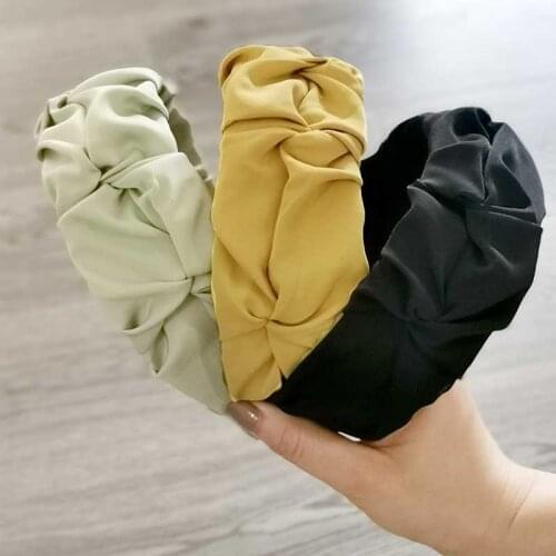 New Fashion Women Hair Accessories Wide Side Flower Hairband Casual Soft Hair Hoop Top Quality Headband Hair Bands for Women