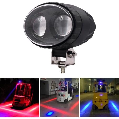 10-80V 3'' red Blue 12v 48v 64v 5w Light Vehicle Safety Lamp LED Forklift light fork truck crane spot beam to Linde Hyster yale