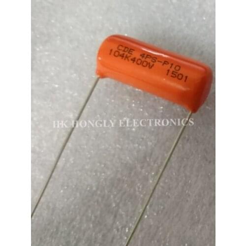 20PCS CDE 4PS-P10 104K 400V 0.1UF P=22.5mm Film Capacitor