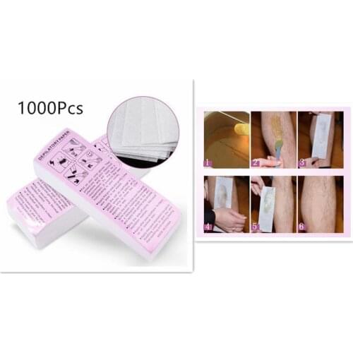 1000 Pcs Hair Removal Tool Depilatory Paper Nonwoven Epilator Women Hair Removal Wax Strips Pad Shaving Waxing Smooth Legs