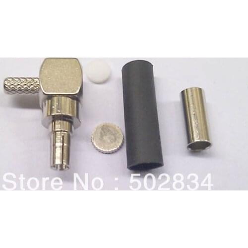 200pcs/lot CRC9 Male Plug 90 Degree Angle connector Adapter Converter for HUAWEI 3G USB modem RG174 RG316