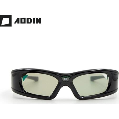 AODIN Active Shutter 3D Glasses Projector DLP Link Virtual Reality LCD lens glasses for Home Cinema Build-in 210mAh battery