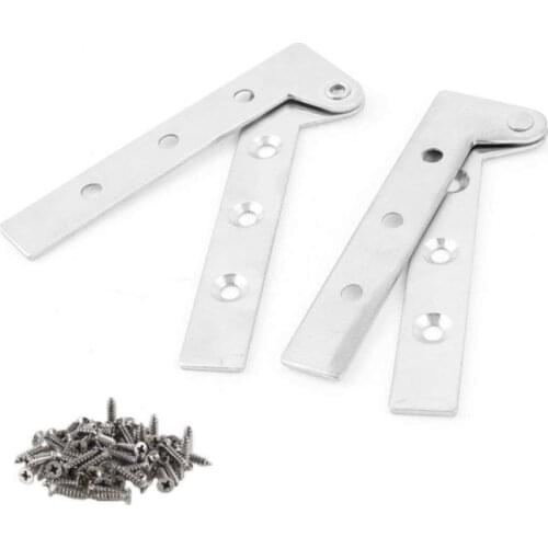 4pcs Stainless Steel Full Inset Pivot Hinge for Cabinet Cupboard Door