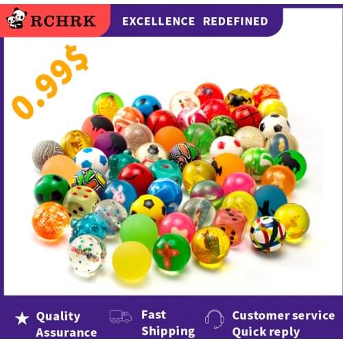 50 kinds of different colors graffiti fun toy ball mixed bouncing ball childrens sports games bouncing juggling jumping ball