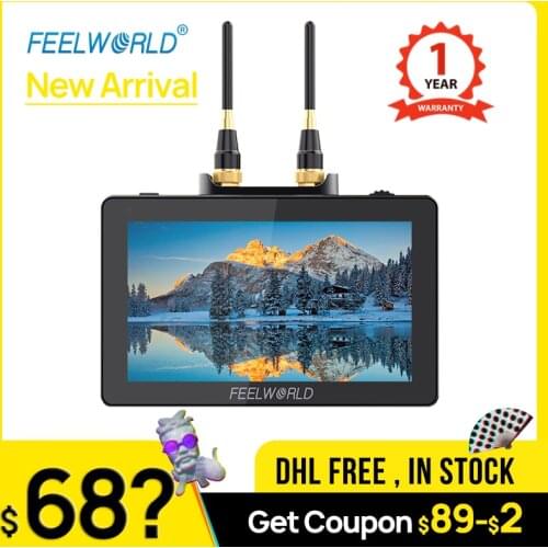 FEELWORLD FT6 FR6 5.5 Inch Wireless Video Transmission System with Transmitter Receiver DSLR Camera Field Direct AC DP Monitor