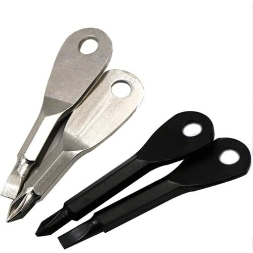 Keychain Screwdriver Head Steel Mini Edc Multifunction Screwdriver Key Shape Slotted Screwdrivers Pocket Repair Tool