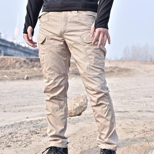 Outdoor Quick Dry Tactical Pants Army Fans Combat Training Hiking Long Trousers Stretch Fabric Multi Pocket Overalls Cargo Pants