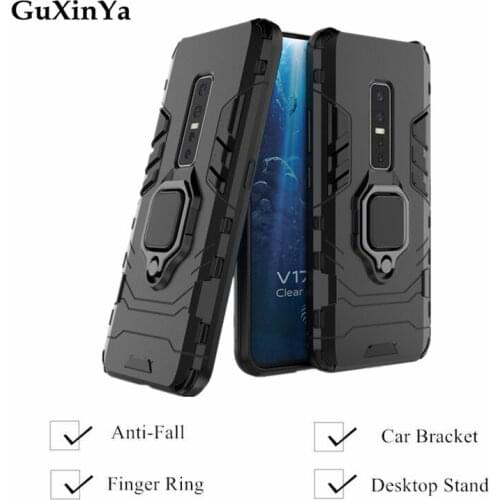 Guxinya Phone Cases For vivo V17 Pro Cases Luxury Armor Magnetic Ring Cover For vivo V17 Pro Fundas For vivo V17 Pro 6.44"