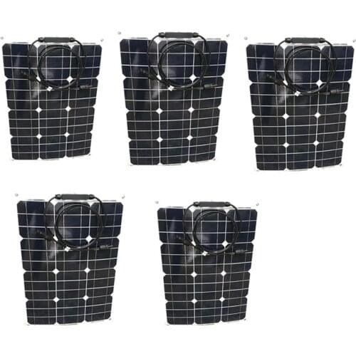 Flexible Solar Panel 12v 35w 5 Pcs Solar Battery Charger Panneau Solaire 175w 60v Phone DIY Car Caravan Camp Boat RV Off Grid