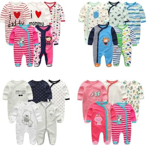 Baby Boy Clothes Multi-Piece Cotton Newborn Baby Romper Boy Girl Clothes Full Sleeve Jumpsuit Baby Pajamas Cartoon 0-12M