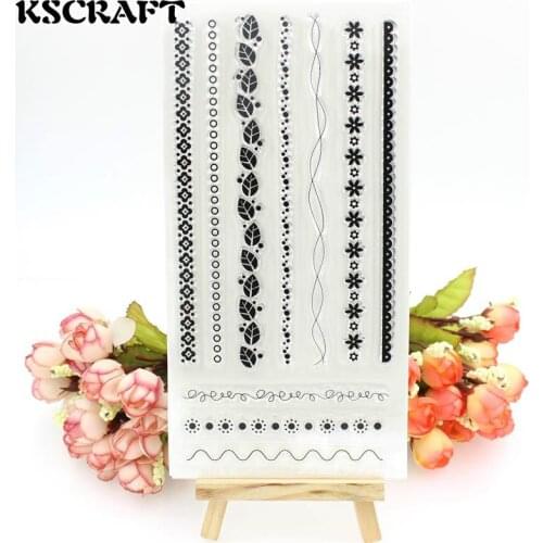 KSCRAFT Flowers Transparent Clear Silicone Stamp/Seal for DIY scrapbooking/photo album Decorative clear stamp sheets 057