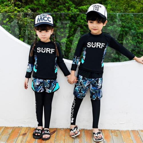 Swimsuit For Girls Kids 2020 Child Swimwear Female Bikini Childrens Clothes Bathing Suits Children Three Piece Set Sun Proof