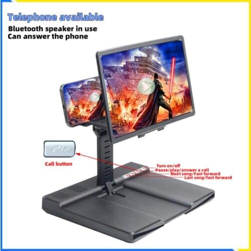 L21 3D Mobile Phone Screen Amplifier HD Video Magnifier Stand Bracket Wireless Bluetooth Speaker Subwoofer Dual Speakers