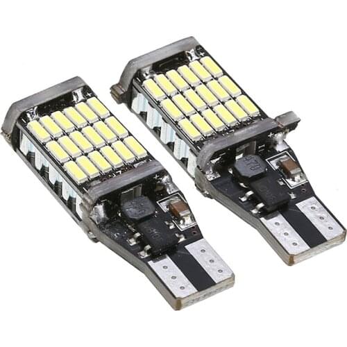 2pcs T15 W16W 45SMD 4014 LED CANBUS NO ERROR Light Bulbs for Cars Parking Brake Lights t15 LED Bulb Backup Reverse Lamp 12V