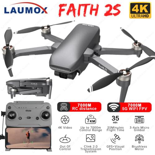 LAUMOX Faith 2 Drone 4K GPS HD Camera 3-Axis Gimbal Quadcopter Professional 35min Flight RC 5KM SG906 PRO 2 X8SE F11 4K PRO