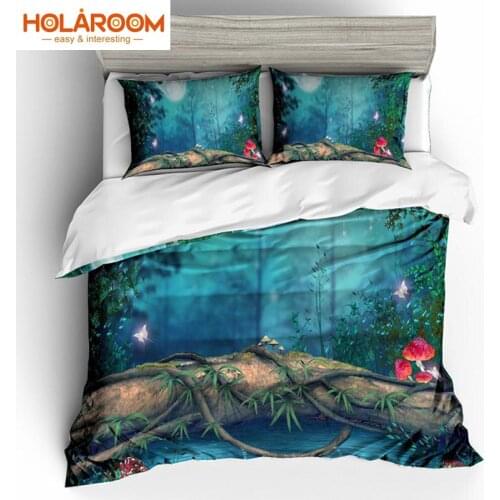 Forest Series Bedding Sets Rattan Pattern Duvet Cover Set Reactive Printing Quilt Cover Pillowcases Home Bedroom Decorations