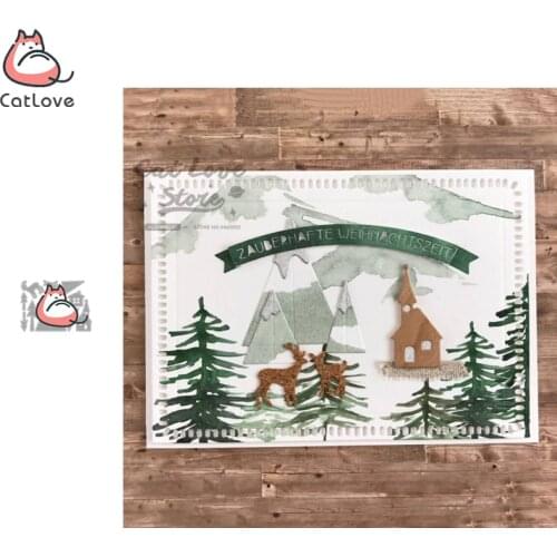 Forest Animal House Metal Cutting Dies Scrapbooking Stencil Die Cuts Card Making Decorative Craft Embossing New Dies For 2020