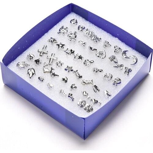 24 Pairs Pack Set Brincos Mixed Stud Earrings For Women Crystal Ear Studs Fashion Simulated Pearl Jewelry Wholesale