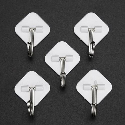 1pcs Wall Hook Strong Adhesive Hook Wall Door Sticky Hanger Holder Home Kitchen Bathroom Accessories