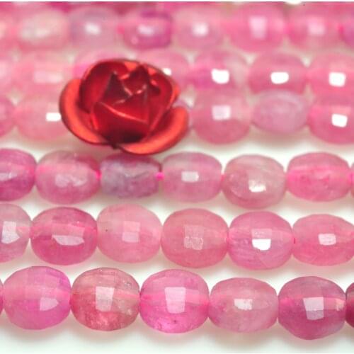 Natural Pink Tourmaline Faceted Coin Loose Beads Wholesale Gemstone Semi Precious Stones Bracelet Necklace Diy Jewelry Making