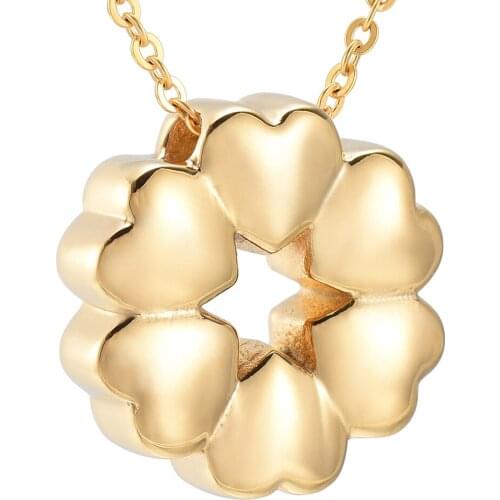 IJD9723 Newest! Six Heart and Hexagram Memorial Pendant for Ashes Urn Holder Casket Hallow Keepsake Necklace for Pets and Best