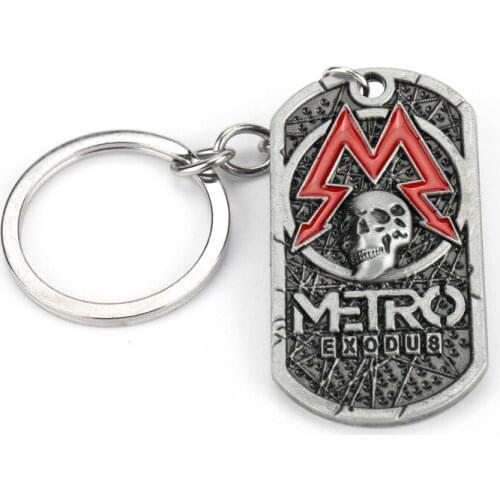 New Metal Game Metro-Exodus 2033 Necklace Pendants Dog Tag Skull Choker Women Men Jewelry Accessories