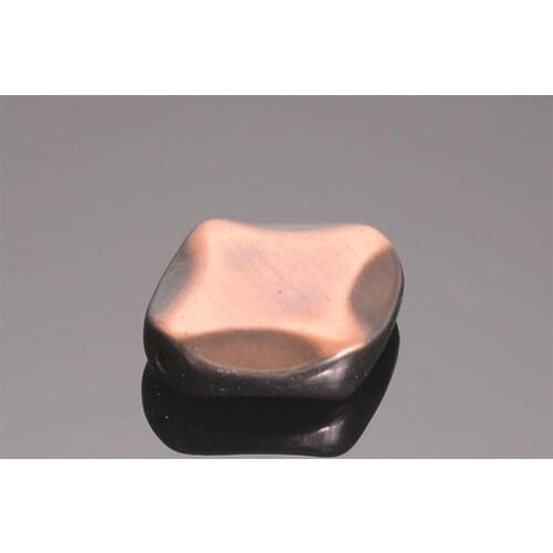 New Arrival 50 Pcs 6x19x21 MM Brush Effect Plating Acrylic Antique Design Beads Rhombus Beads For Jewelry Making Supplies