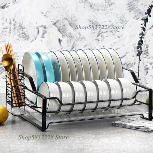 304 stainless steel single-layer storage dish rack chopstick tube countertop kitchen utensils drain basket