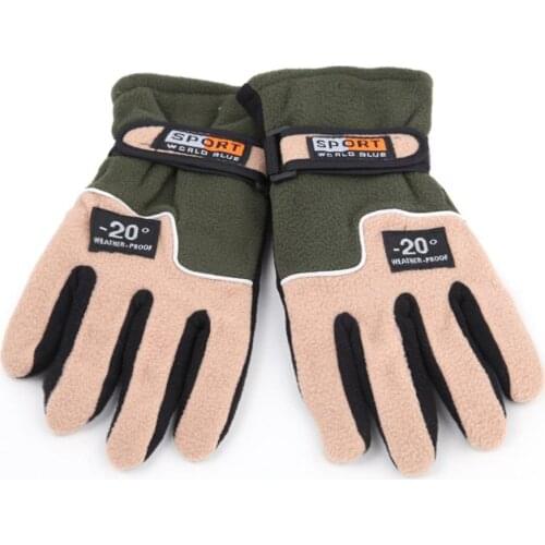 1 pair Outdoor Autumn Winter Men Hunting Gloves Warm Fleece Male Sports Gloves Full Finger Gloves Breathable Cycling Gloves