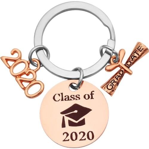 Personalized Graduation Keychain Class Of 2020 Commemorative Key Chains High School College Graduation Gifts