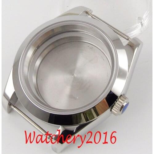 40MM Accessories Parts Sapphire Glass Polished Watch Case Fit NH35 NH36 Movement