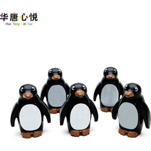 Friends Animal Series Antarctic Penguin 5pcs MOC Building Blocks Educational Aoys Childs Gift Decoration Friends For Girl Toy