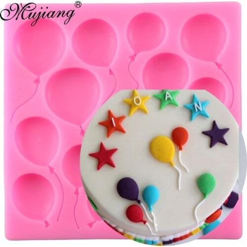 DIY Balloon Cake Border Silicone Molds Birthday Fondant Cake Decorating Tools Chocolate Gumpaste Moulds
