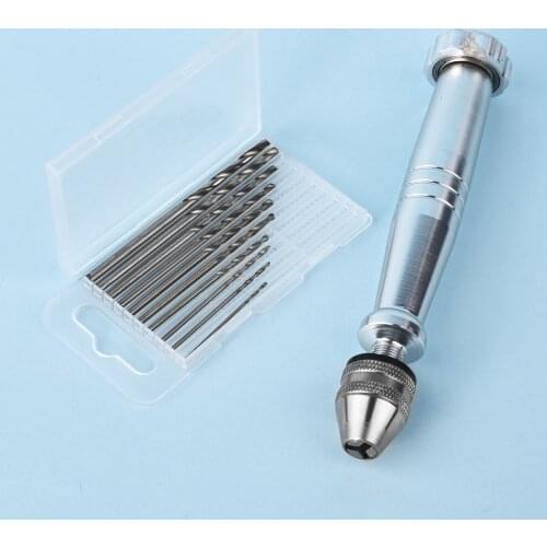 Twist Type Manual Drill DIY Epoxy Resin Jewelry Making Tools 10pcs/Set Aluminum Alloy Woodworking Drilling Rotary Tool