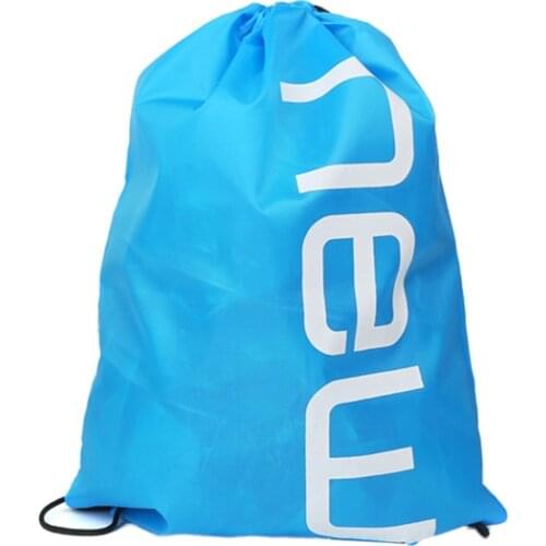 Sports Drawstring Bag with Eyelet Iron Buckle, Letter Print 210D Polyester for Outdoor Gymnasium Stadium Storage