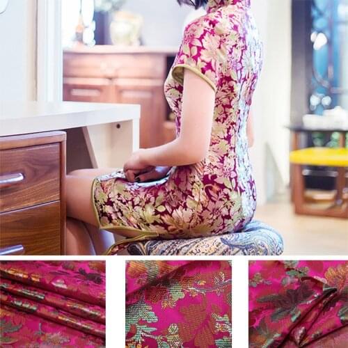 High end European style yard dyed jacquard 3D jacquard brocade fabric for fashion dress coat patchwork sewing DIY