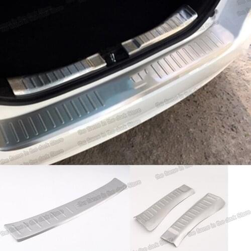 Lsrtw2017 stainless steel car trunk trims protection panel for honda fit 2014 2015 2016 2017 2018 2019 bumper guard accessories