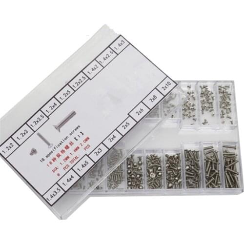 1Set Watch Back Case Mini Screw 1.2mm/1.4mm/2.0mm Diameter Screws Eyeglasses Repair Tool