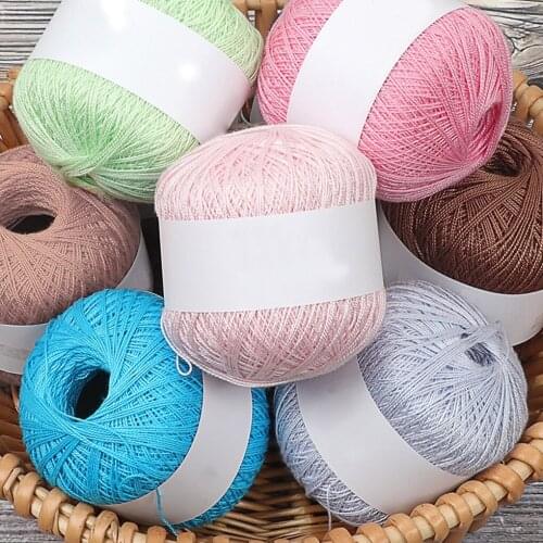 2 Pieces Knitting Thread Cotton Crochet Yarn Embroidery Clothes Sweater Tapestry Weave Line DIY Accessory