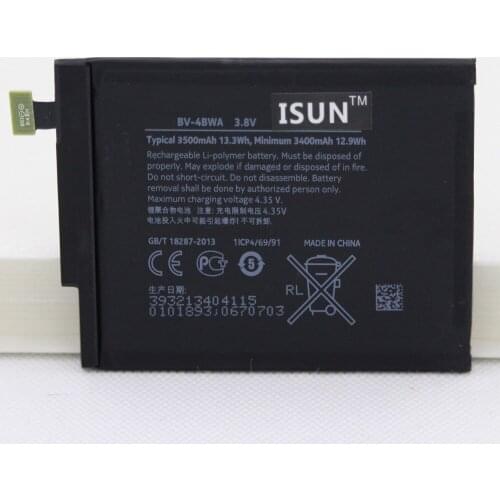 20pcs/lot 3500mAh BV-4BWA phone battery for Nokia Lumia 1320 Built-in BV4BWA mobile battery
