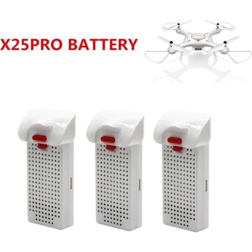 3PCS SYMA X25PRO Battery 3.7V 1000mAh lithium battery for SYMA X25PRO four-axis aircraft spare parts remote control battery