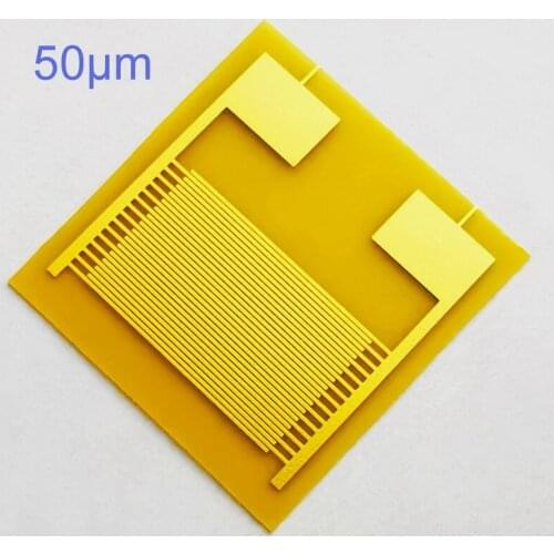 50um Flexible Interdigital Electrode Capacitance Array Gas Biological Humidity Sensor Chip PI Smart Wear