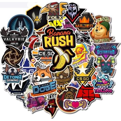 50pcs Cs Go Sticker Pack Gifts Anime Stickers For Kids Children Guitar Skateboard Motorcycle Stickers Laptop Set Cartoon