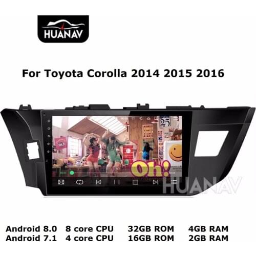 Android8.0 4GB+32GB/Android7.1 2GB+16GB Car DVD player GPS navigation for Toyota Corolla 2014 2015 2016 GPS NAV auto Head Unit
